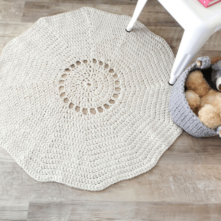 15 Free Crochet Round Rug Patterns Crochet Circle Rug Pattern