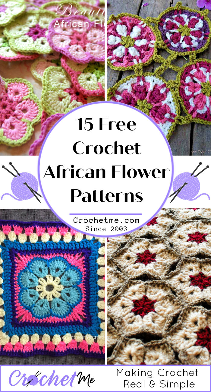 Free African Flower Crochet Patterns Crochet Me