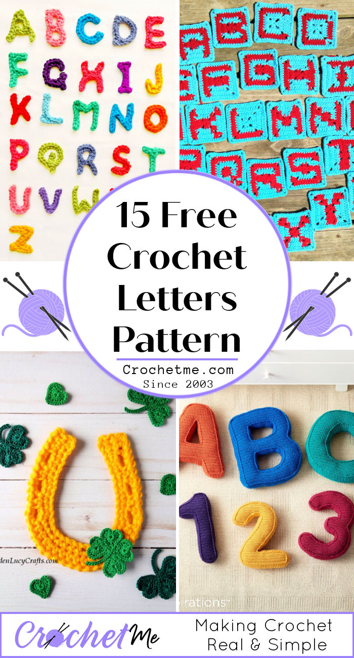 15 Free Crochet Letters Patterns | How to Crochet Alphabet
