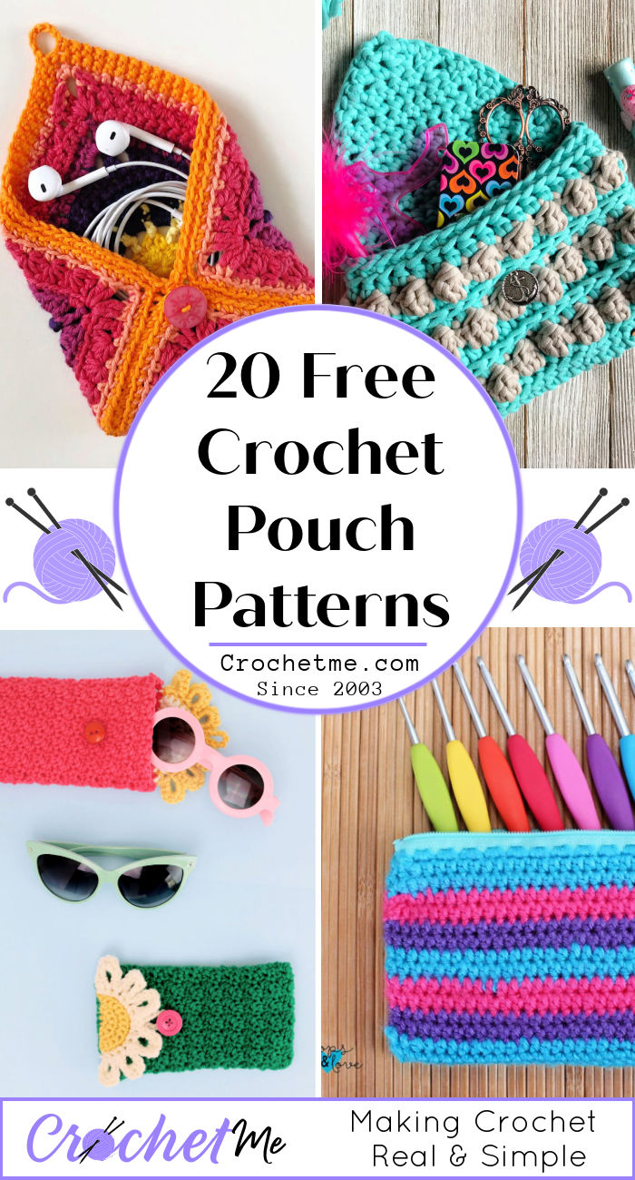 20 Unique Crochet Pouches | Find Easy Crochet Pouch Pattern