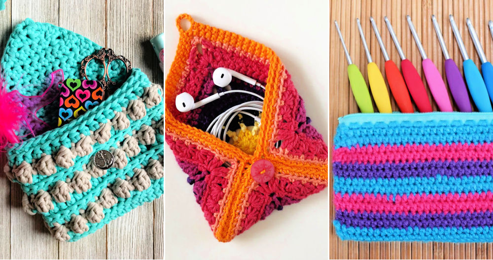 20 Unique Crochet Pouches | Find Easy Crochet Pouch Pattern