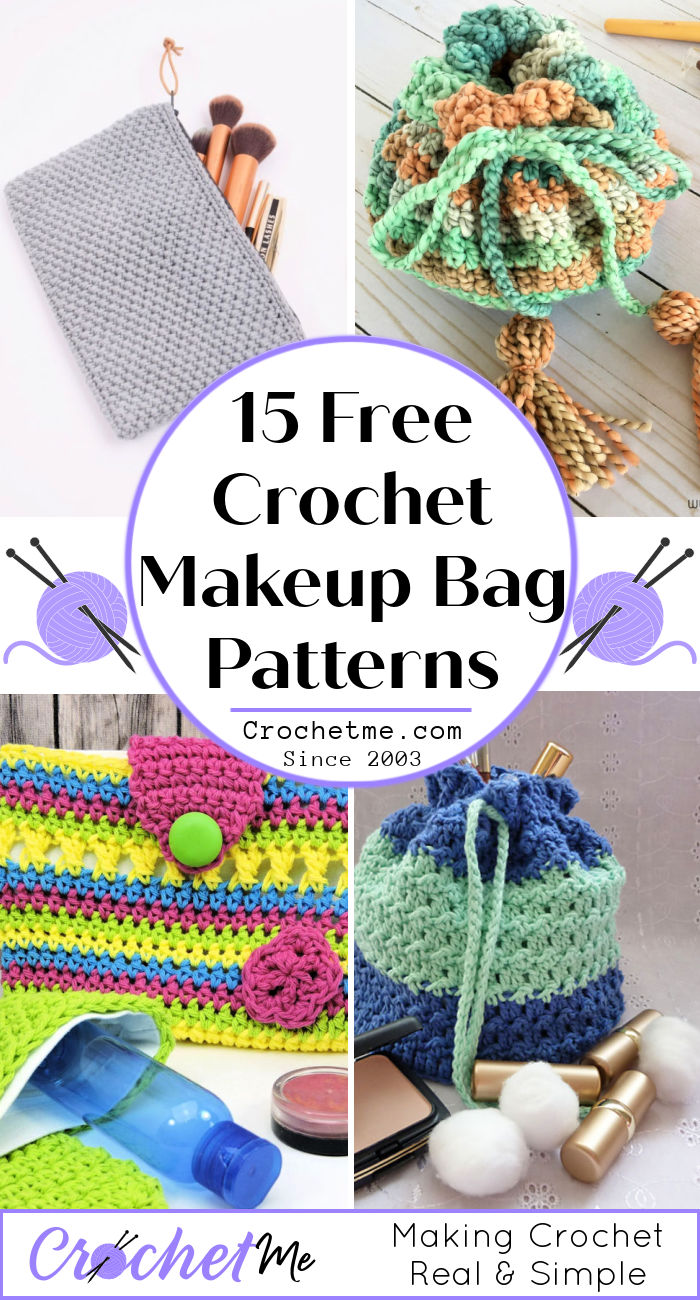 15 Free Crochet Makeup Bag Patterns Crochet Me