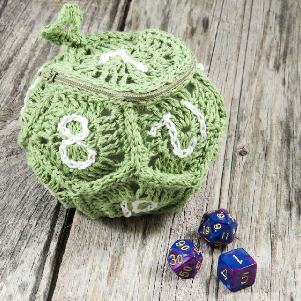 12 Free Crochet Dice Bag Patterns Dragon Egg Dice Bag Pattern